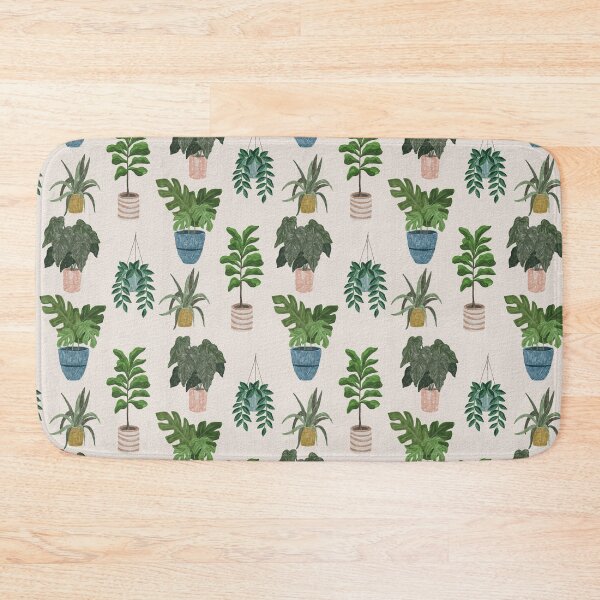 Item preview, Lush Potted Houseplants Hand-Painted Seamless Pattern designed and sold by Seamlessly Buffalo.