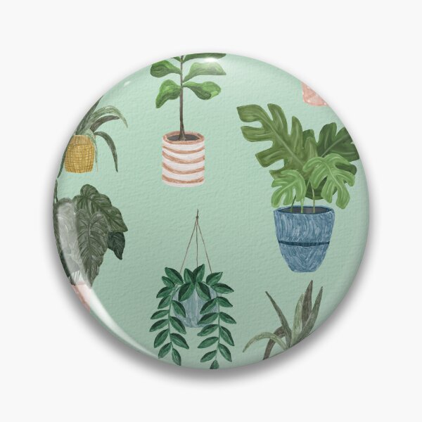 Item preview, Lush Potted Houseplants Hand-Painted Seamless Pattern designed and sold by Seamlessly Buffalo.