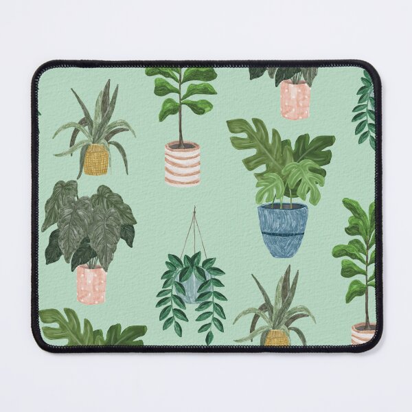 Item preview, Lush Potted Houseplants Hand-Painted Seamless Pattern designed and sold by Seamlessly Buffalo.