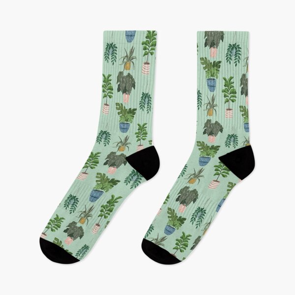 Item preview, Lush Potted Houseplants Hand-Painted Seamless Pattern designed and sold by Seamlessly Buffalo.