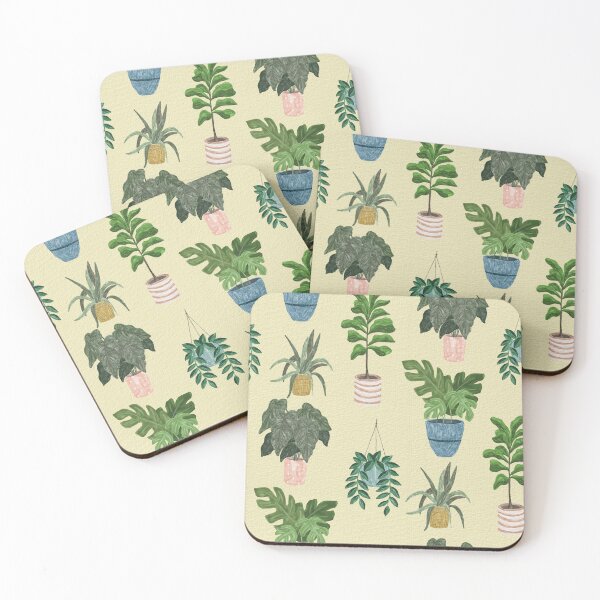 Item preview, Lush Potted Houseplants Hand-Painted Seamless Pattern designed and sold by Seamlessly Buffalo.
