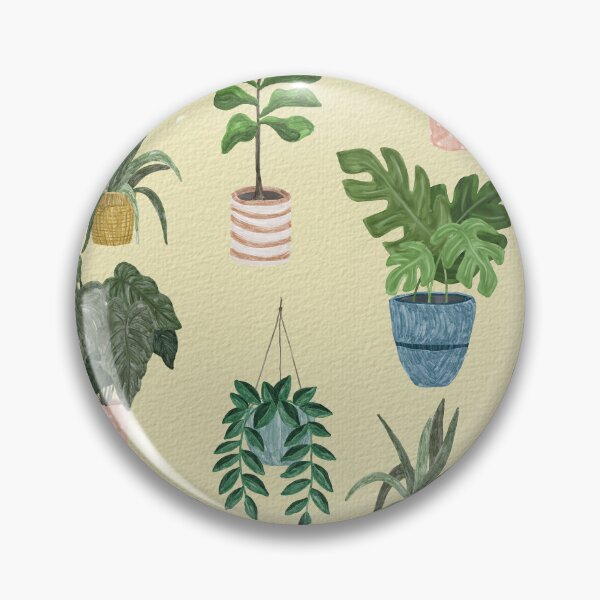 Item preview, Lush Potted Houseplants Hand-Painted Seamless Pattern designed and sold by Seamlessly Buffalo.