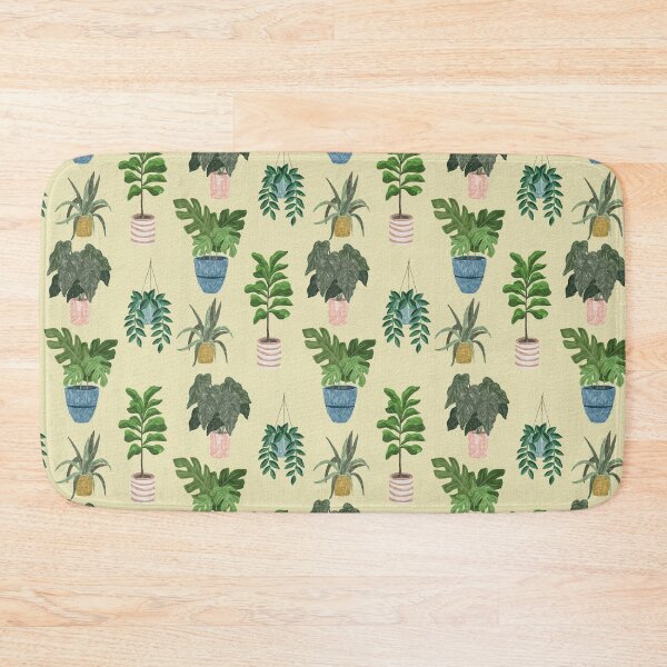 Item preview, Lush Potted Houseplants Hand-Painted Seamless Pattern designed and sold by Seamlessly Buffalo.