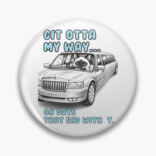 Item preview, Git Otta My Way: Funny Siamese Cat Limo Driver Meme Quote Shirt designed and sold by TerScott.