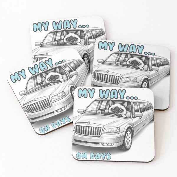 Item preview, Git Otta My Way: Funny Siamese Cat Limo Driver Meme Quote Shirt designed and sold by TerScott.