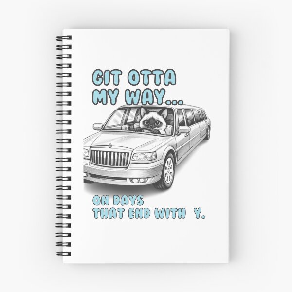 Item preview, Git Otta My Way: Funny Siamese Cat Limo Driver Meme Quote Shirt designed and sold by TerScott.