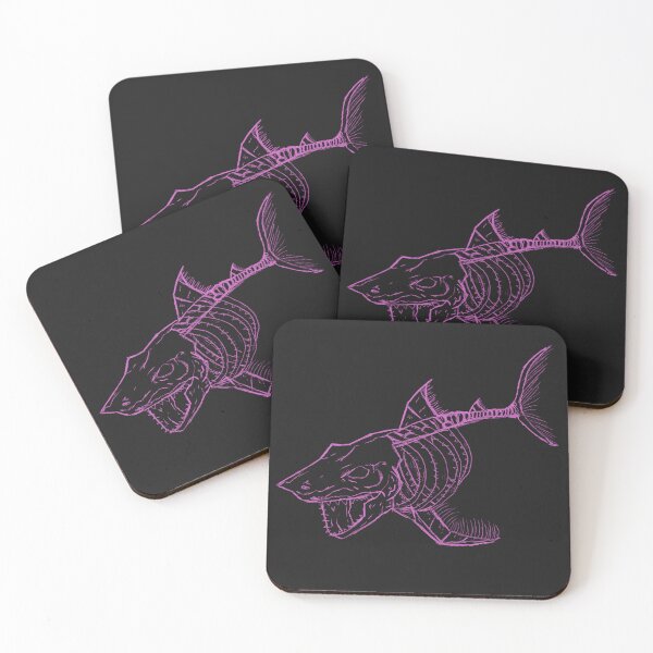 Item preview, Skelly Shark (purple no background) designed and sold by AnubisAltarArt.
