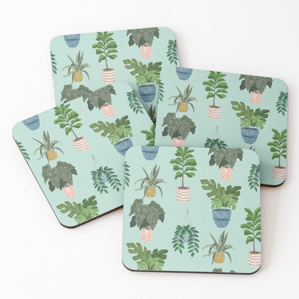 Item preview, Lush Potted Houseplants Hand-Painted Seamless Pattern designed and sold by Seamlessly Buffalo.