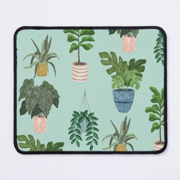 Item preview, Lush Potted Houseplants Hand-Painted Seamless Pattern designed and sold by Seamlessly Buffalo.