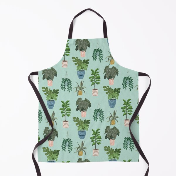 Item preview, Lush Potted Houseplants Hand-Painted Seamless Pattern designed and sold by Seamlessly Buffalo.