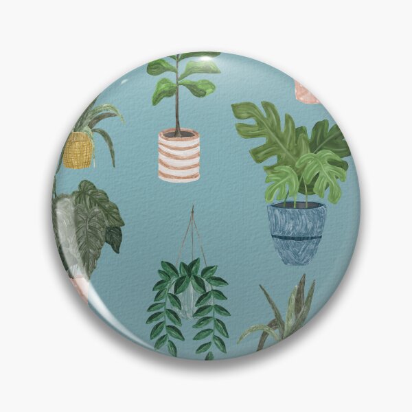 Item preview, Lush Potted Houseplants Hand-Painted Seamless Pattern designed and sold by Seamlessly Buffalo.