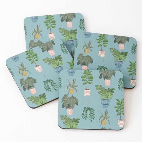 Item preview, Lush Potted Houseplants Hand-Painted Seamless Pattern designed and sold by Seamlessly Buffalo.