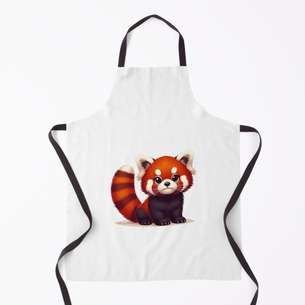 Item preview, Cute cartoon red panda character with big eyes and a fluffy tail, sitting adorably. designed and sold by cave-canvas.