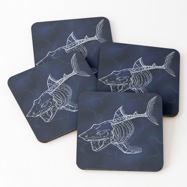 Item preview, Skelly Shark (Blue) designed and sold by AnubisAltarArt.