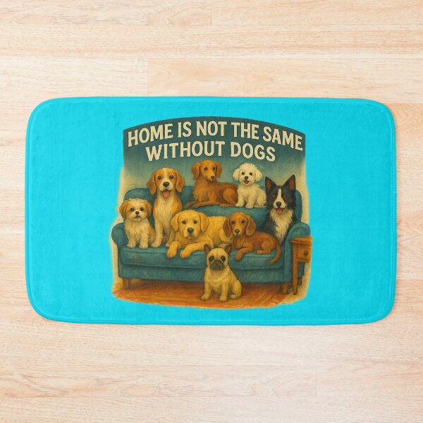 Item preview, Home Is Not the Same Without Dogs – Cozy Living Room Dog Art for Pet Lovers designed and sold by TheJoyfulPen.
