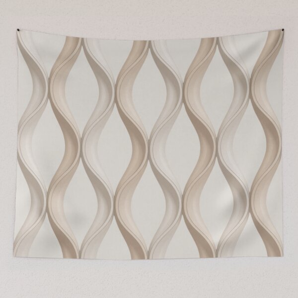 Item preview, White Ivory Vertical Contour Wave Seamless Pattern On designed and sold by DesigntshirtWB.