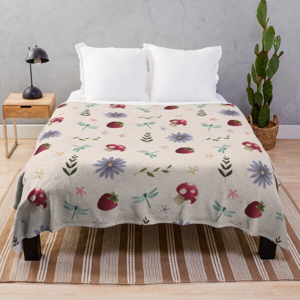 Item preview, Whimsical Colorful Mushroom Botanical Pattern Art designed and sold by Seamlessly Buffalo.