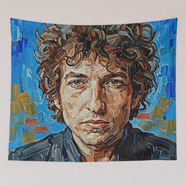 Item preview, The Voice of a Generation – Bob Dylan Expressive Oil Portrait designed and sold by Art's Diner.
