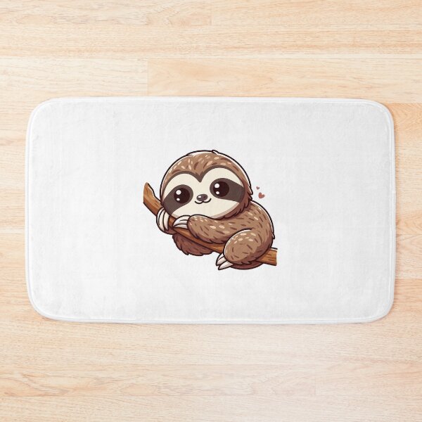 Item preview, Cute cartoon sloth relaxing on a branch with a joyful expression. designed and sold by cave-canvas.