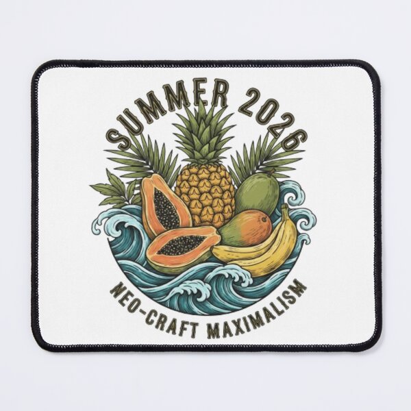 Item preview, Neo-Craft Maximalism Summer 2026 Shirt – Tropical Woodcut Fruit Still Life T-Shirt Gothic Script Beach Graphic Intricate Hand-Carved Style Tee designed and sold by Ditstyle.
