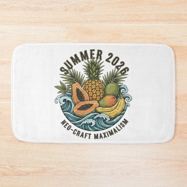 Item preview, Neo-Craft Maximalism Summer 2026 Shirt – Tropical Woodcut Fruit Still Life T-Shirt Gothic Script Beach Graphic Intricate Hand-Carved Style Tee designed and sold by Ditstyle.