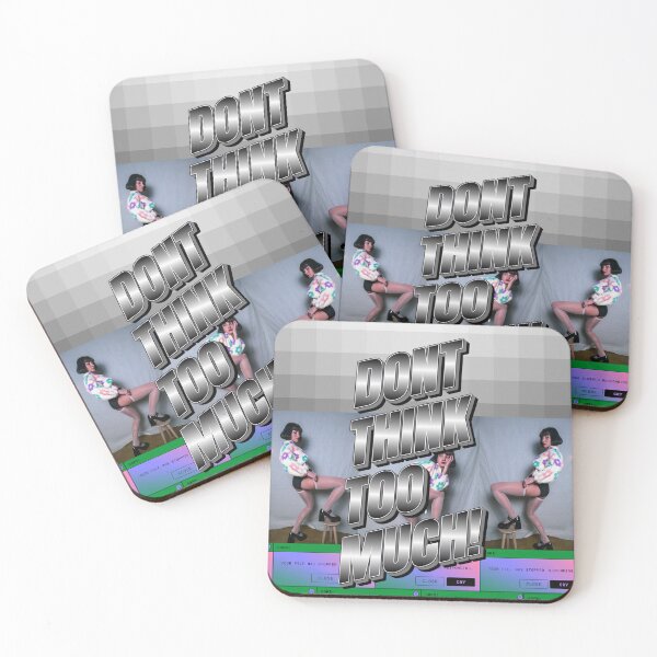 Item preview, 3D Don’t Think Too Much – Black & White Y2K Error Aesthetic Art designed and sold by HIGHSQUARE.