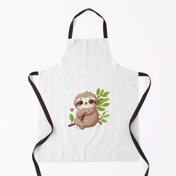 Item preview, Adorable cartoon sloth sitting on a branch, surrounded by green leaves, exuding a cheerful, loving vibe. designed and sold by cave-canvas.