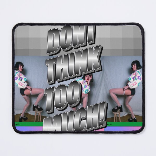 Item preview, 3D Don’t Think Too Much – Black & White Y2K Error Aesthetic Art designed and sold by HIGHSQUARE.