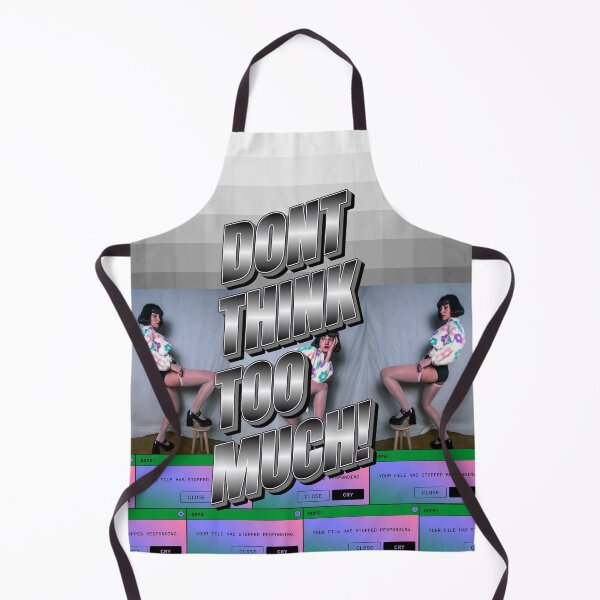 Item preview, 3D Don’t Think Too Much – Black & White Y2K Error Aesthetic Art designed and sold by HIGHSQUARE.
