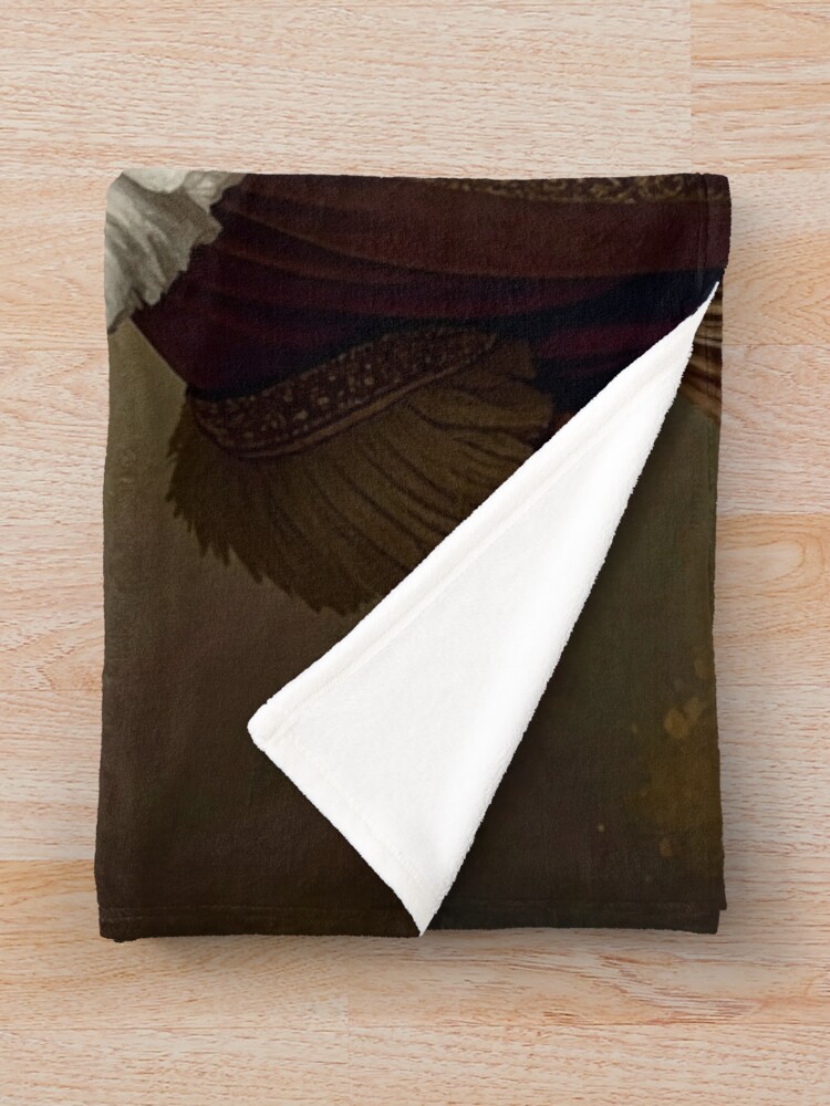 Thumbnail 3 of 6, Throw Blanket, Royal Golden Retriever Renaissance Portrait designed and sold by Rutvain.