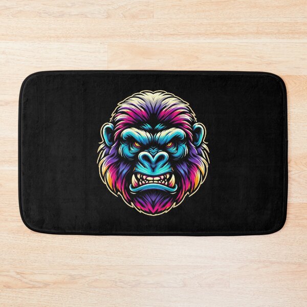 Item preview, Colorful gorilla head illustration with vibrant hues and expressive features. designed and sold by beast-net.
