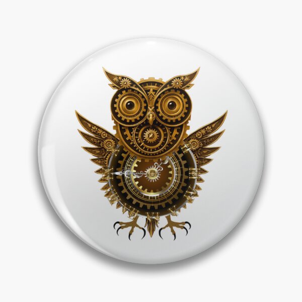 Item preview, Steampunk Guardian Owl: Watcher of the Clockwork Core designed and sold by Bouthilette Boutique.