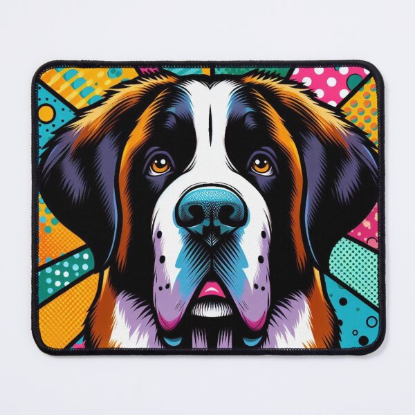 Item preview, Saint Bernard – Pop Art Burst Emblem designed and sold by Dogandesighn.
