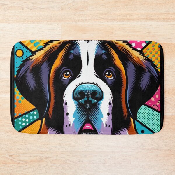 Item preview, Saint Bernard – Pop Art Burst Emblem designed and sold by Dogandesighn.