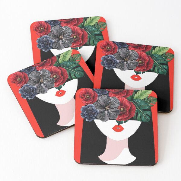 Item preview, Red & Black Modern Women Illustration designed and sold by Fmartstudio.