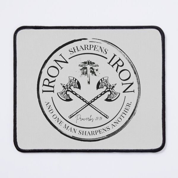 Item preview, Iron Sharpens Iron – Christian Brotherhood Emblem (Proverbs 27:17) designed and sold by FruitfullyC.