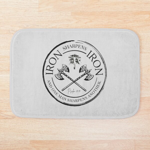 Item preview, Iron Sharpens Iron – Christian Brotherhood Emblem (Proverbs 27:17) designed and sold by FruitfullyC.