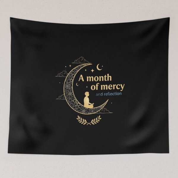 Item preview, A Month of Mercy and Reflection – Elegant Ramadan Crescent Art designed and sold by ArthUpscale.