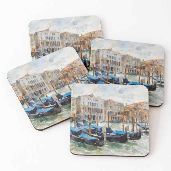 Item preview, Venice Gondolas Watercolor designed and sold by caracatita75.