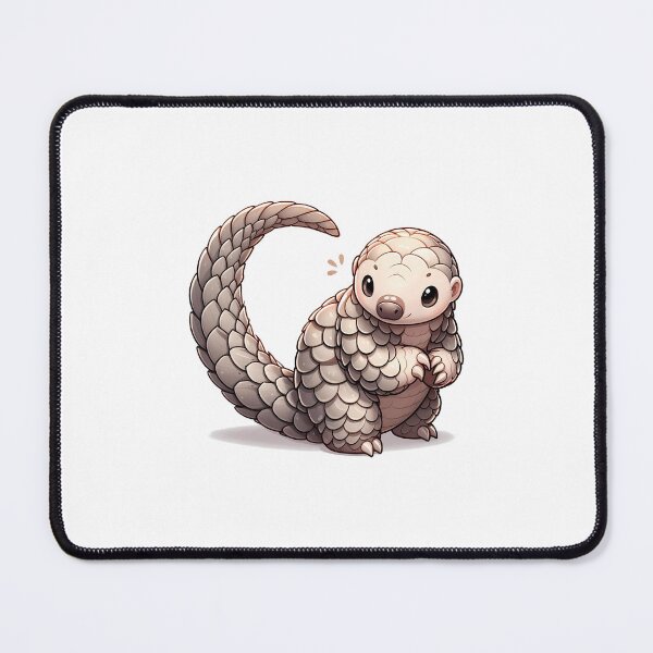Item preview, Adorable cartoon pangolin with a curly tail and a playful expression designed and sold by cave-canvas.