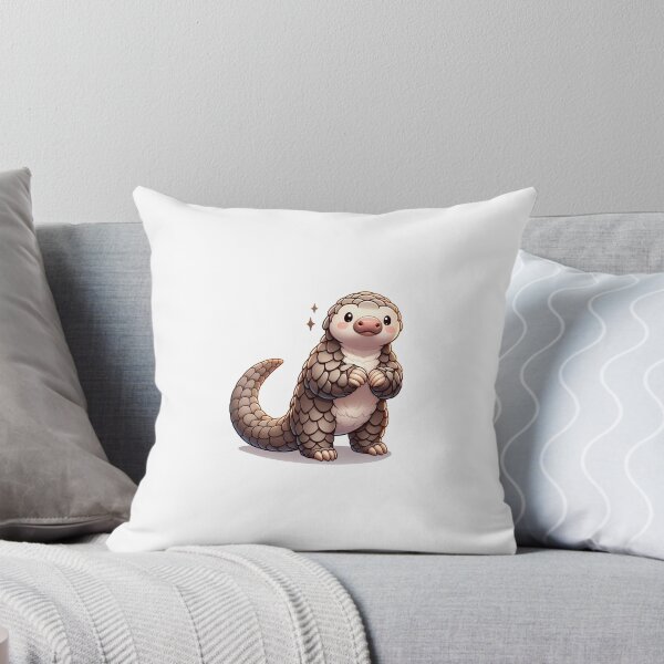 Item preview, Cute cartoon pangolin character with sparkling eyes, standing in an animated pose. designed and sold by cave-canvas.
