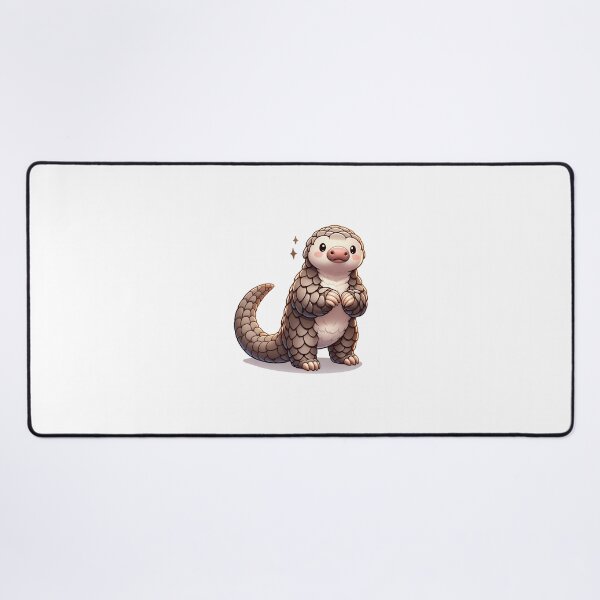 Item preview, Cute cartoon pangolin character with sparkling eyes, standing in an animated pose. designed and sold by cave-canvas.