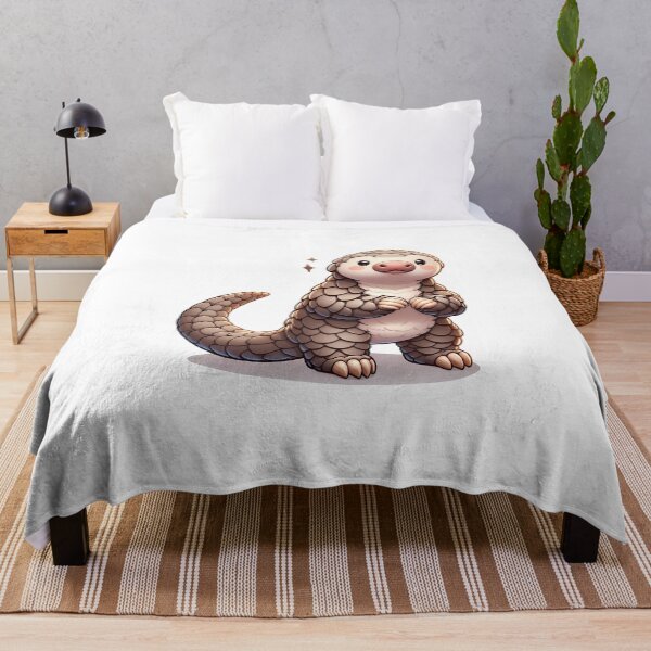 Item preview, Cute cartoon pangolin character with sparkling eyes, standing in an animated pose. designed and sold by cave-canvas.
