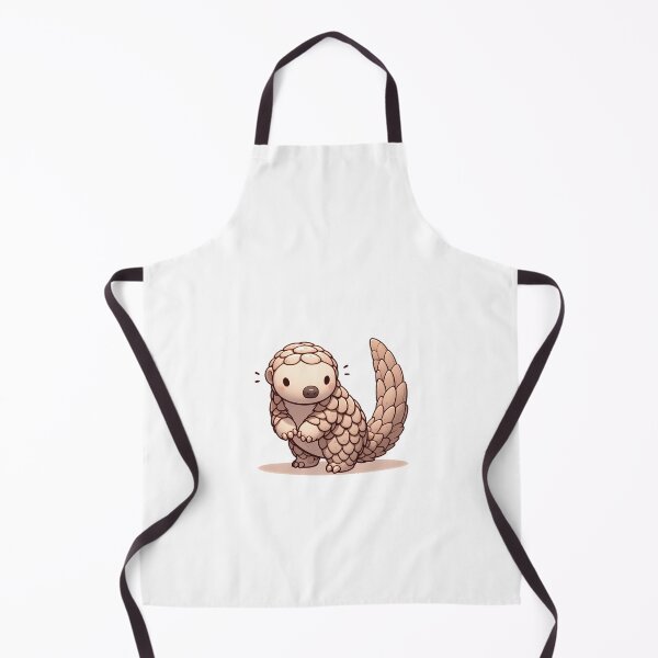 Item preview, Cute cartoon pangolin standing with curious expression and oversized tail, showcasing its unique scales. designed and sold by cave-canvas.