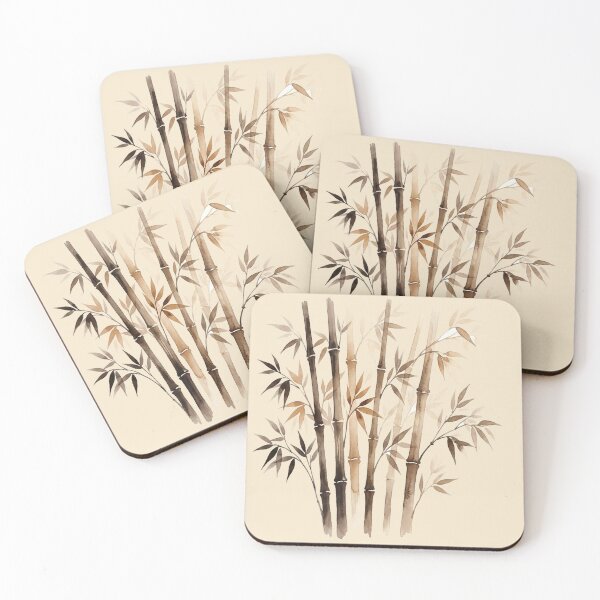 Item preview, Caramel Bamboo Forest – Cozy Minimalist Zen Coffee Tones designed and sold by Ink Dynasty.