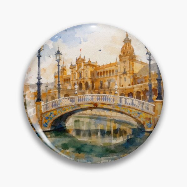 Item preview, Plaza de España Seville Watercolor designed and sold by caracatita75.