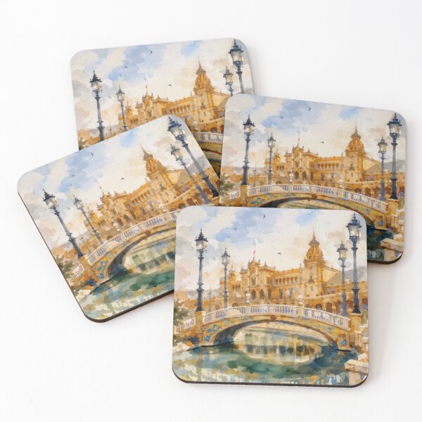 Item preview, Plaza de España Seville Watercolor designed and sold by caracatita75.