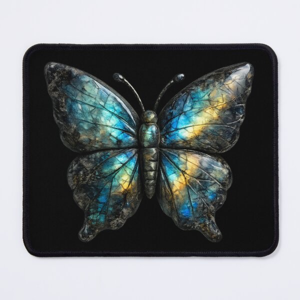 Item preview, Labradorite Butterfly Crystal Carving Iridescent Gemstone Art designed and sold by ArcanePrintsxo.