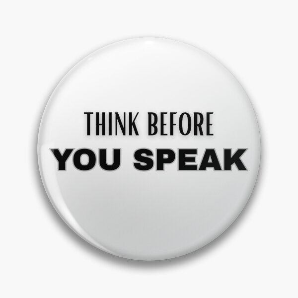 Item preview, Think Before You Speak Black Topography Typography – Minimalist Motivational Quote Design designed and sold by SalinahYahya.