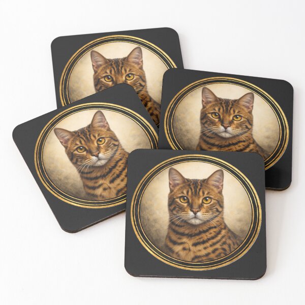 Item preview, Bengal Ember Focus – Realistic Cat Circle Art designed and sold by TheJoyfulPen.